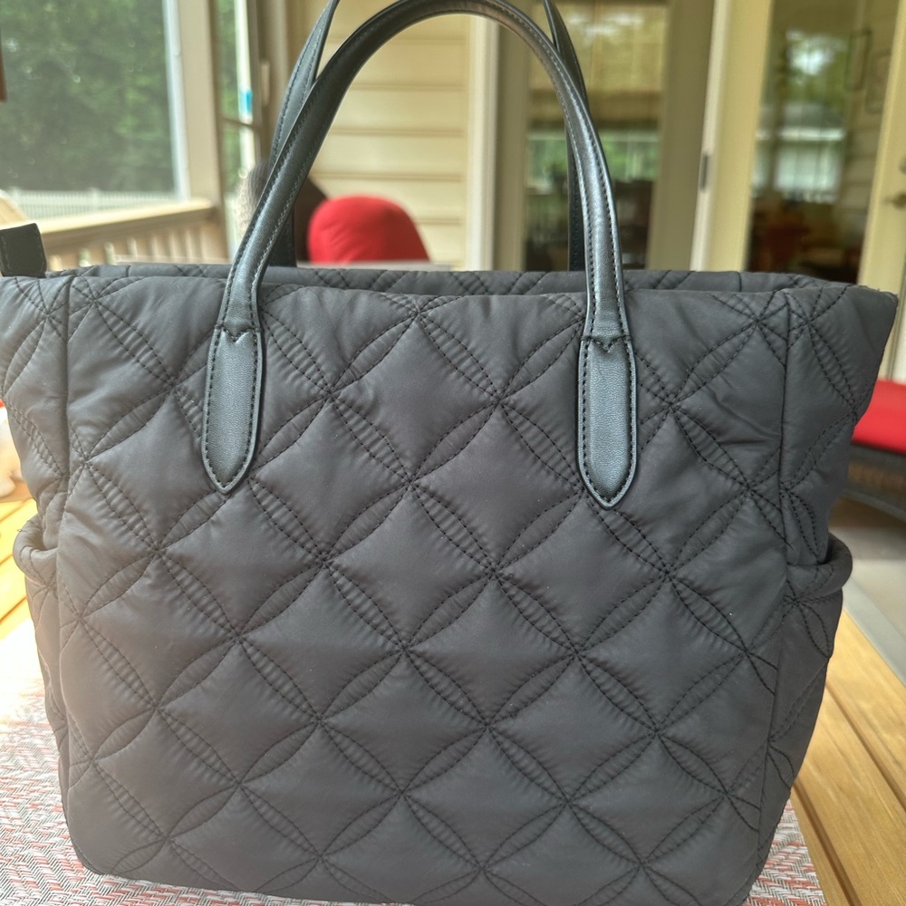 Kate Spade Quilted Nylon Black Tote - Picture 2 of 5
